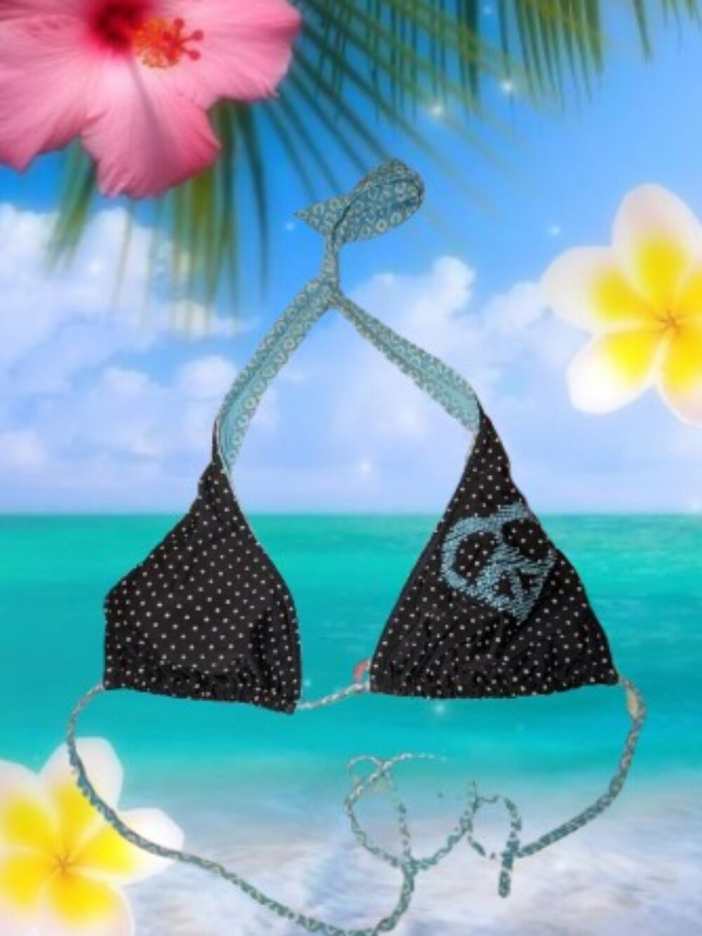Y2K Polka Dot Bikini Top